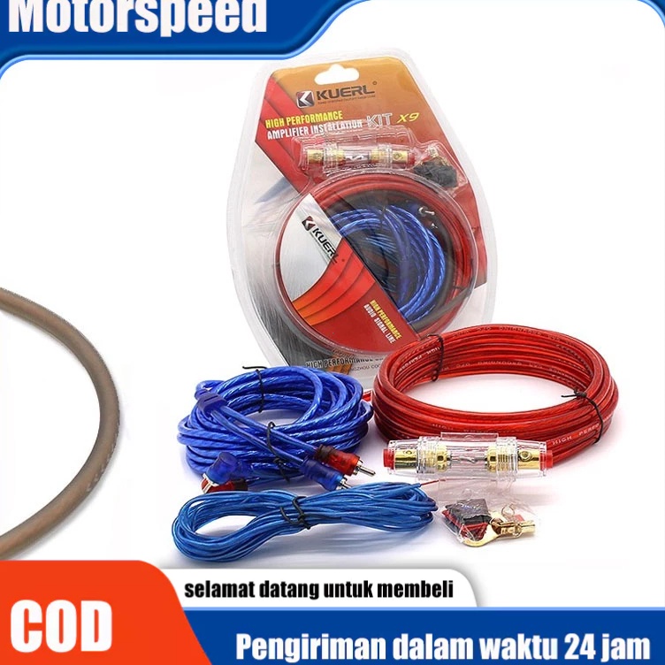 KODE S32F Motorspeed Kit Pengkabelan Speaker Audio Mobil 4M 1GA Penguat Kabel Kit Pengkabelan Duduka