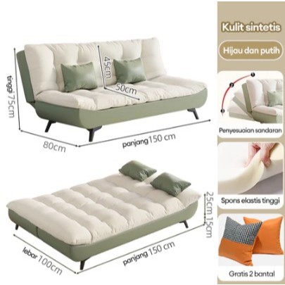 ( GARANSI 12 BULAN ) SOFA BED SOFA RUANG TAMU SOFA MINIMALIS TEMPAT TIDUR SOFA LIPAT TEMPAT DUDUK MU