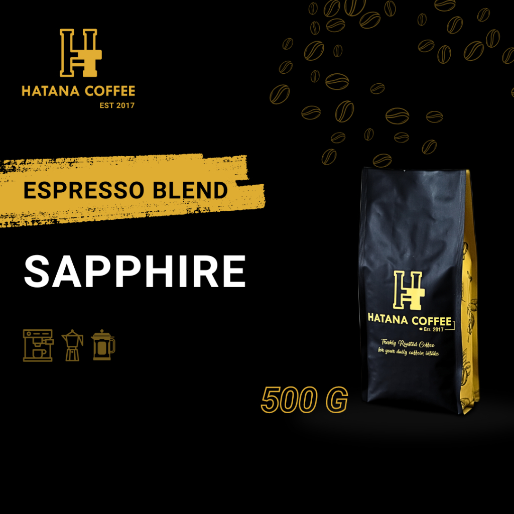 

ASLII Sapphire Blend Biji Kopi Espresso Blend 500 Gram Hatana Coffee