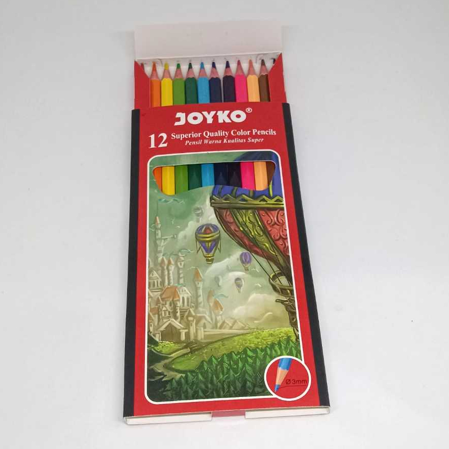 

Pensil warna panjang kualitas super isi 12 buah Joyko CP - 100 / Pensil gambar / Color Pencil