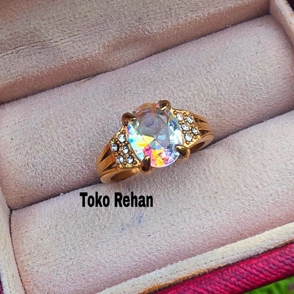 Cincin Wanita Batu Kalimaya India Mewah