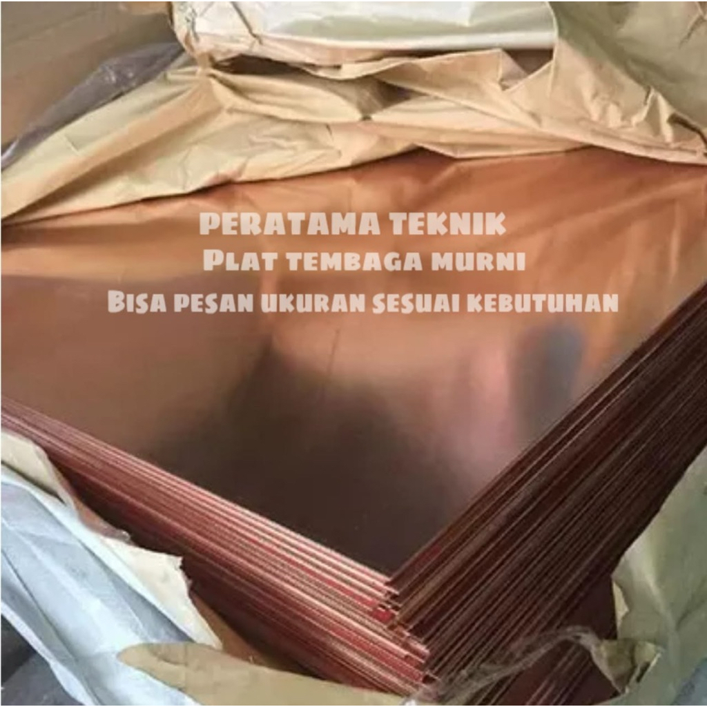 Plat Tembaga Murni 0.7mm X 250mm X 250mm / Tembaga murni