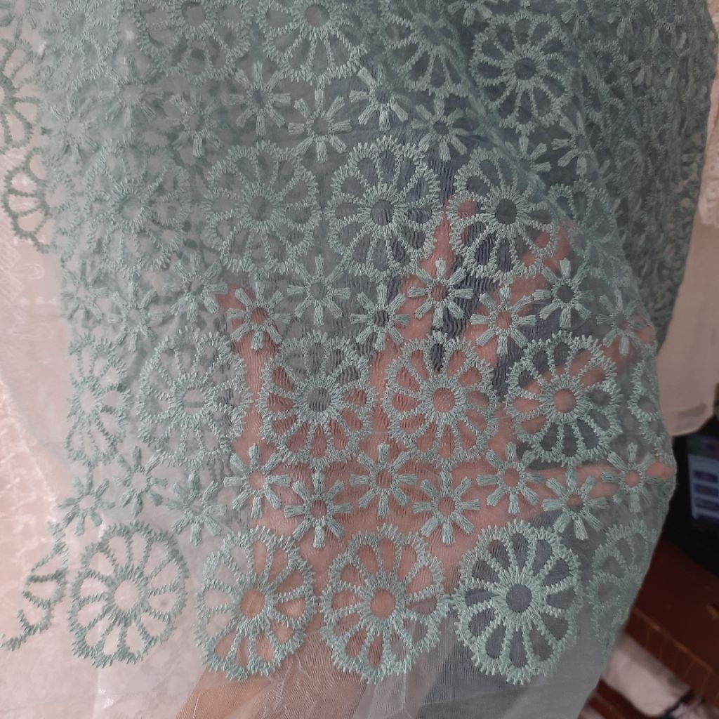 COD kain organza bordir premium || Harga/50cm || kain organza bordir timbul | bahan organza bordir