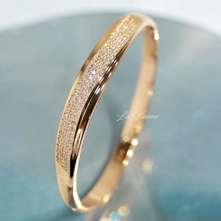 KODE G2Z Gelang Bangkok Emas Asli Titanium Wanita Anti Karat Emas Muda Berlian Desain Klasik Free Bo