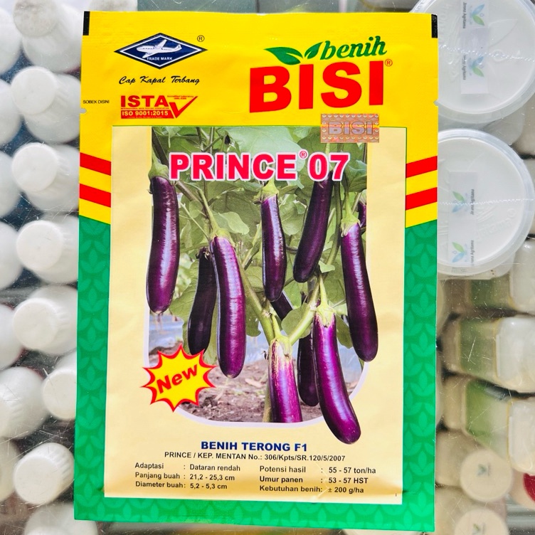 KODE B12B Benih Bibit Terong NEW PRINCE 7  1 Gram Terong Ungu Cap Kapal Terbang Prince EPA