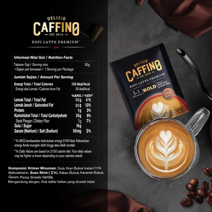 

Caffino Bold Renteng - Bubuk Kopi Instan 10 Sachet x 28g