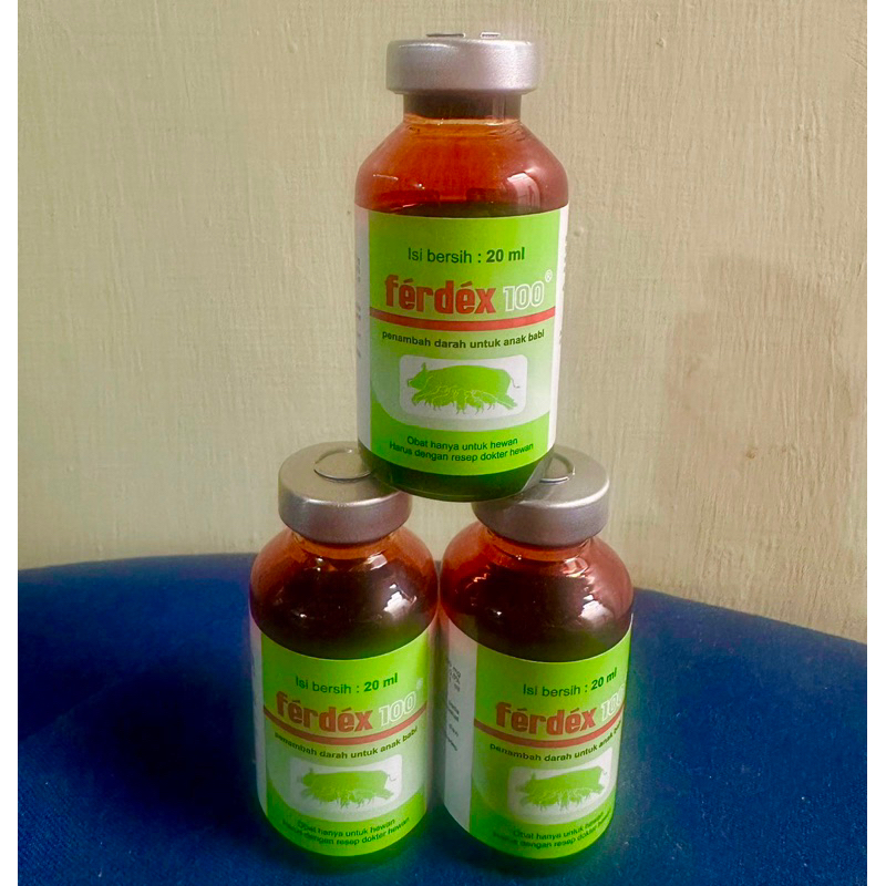 Ferdex 20 ml Injeksi Zat Besi Penambah Darah Anak Babi Hewan Ternak Penguat Stamina