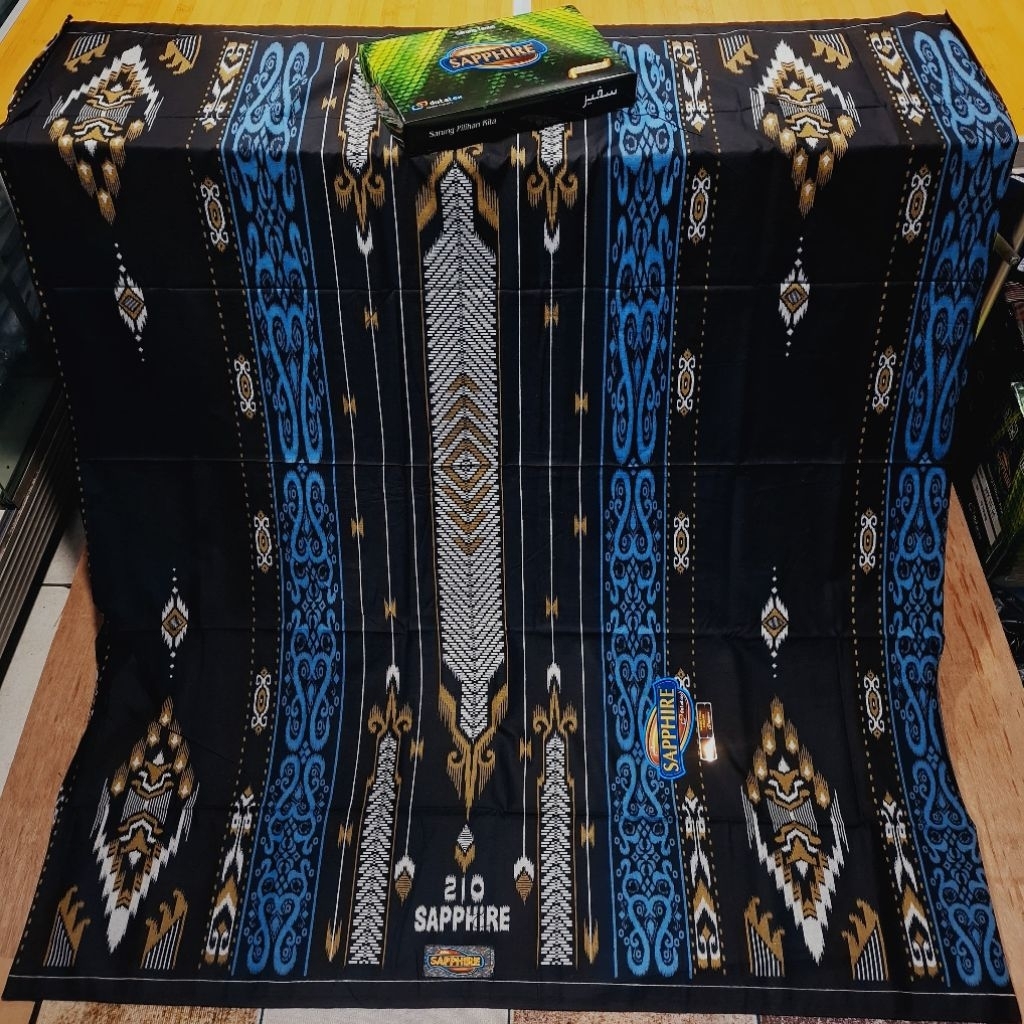 Sarung Sapphire Tipe SPK Motif Kembang Mewah Elegan Nyaman Muslim Dewasa