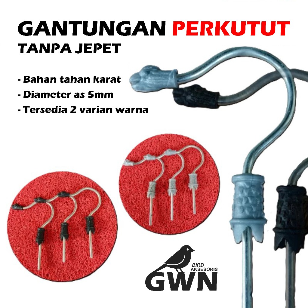 GANTUNGAN SANGKAR PERKUTUT TANPA JEPET CANTOLAN KANDANG BURUNG KUTUT