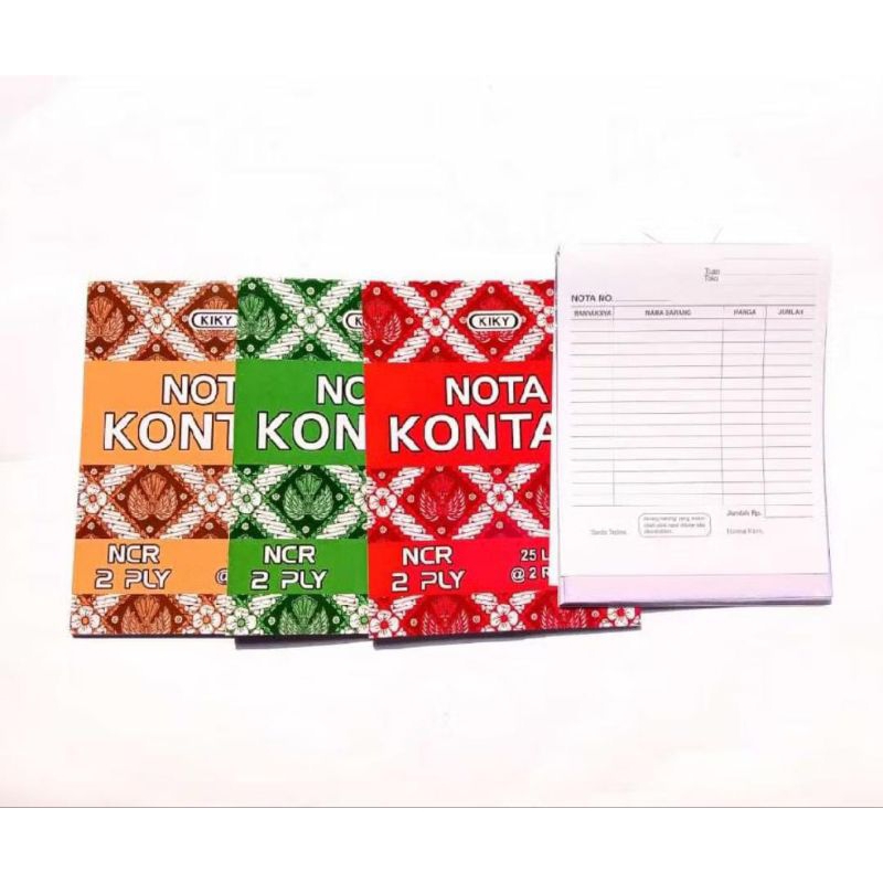 

( 1 Pak / 10 Buku) Nota Kontan 2 Ply Besar NCR Kiky / Nota Besar Kiky 2 Ply B2