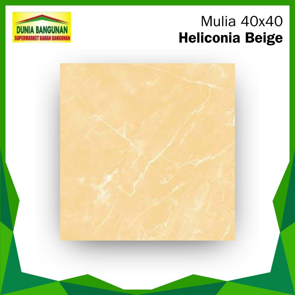 Keramik 40x40 Mulia Accura Heliconia Beige 40x40 Keramik Marmer / Keramik Dinding / Keramik Lantai L