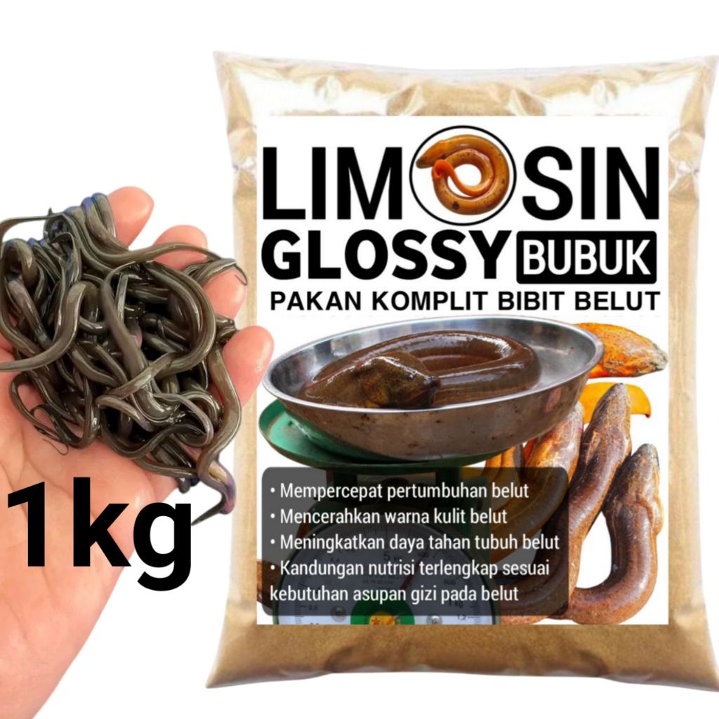 Pakan Belut Ternak Budidaya Limosin Glossy 1kg