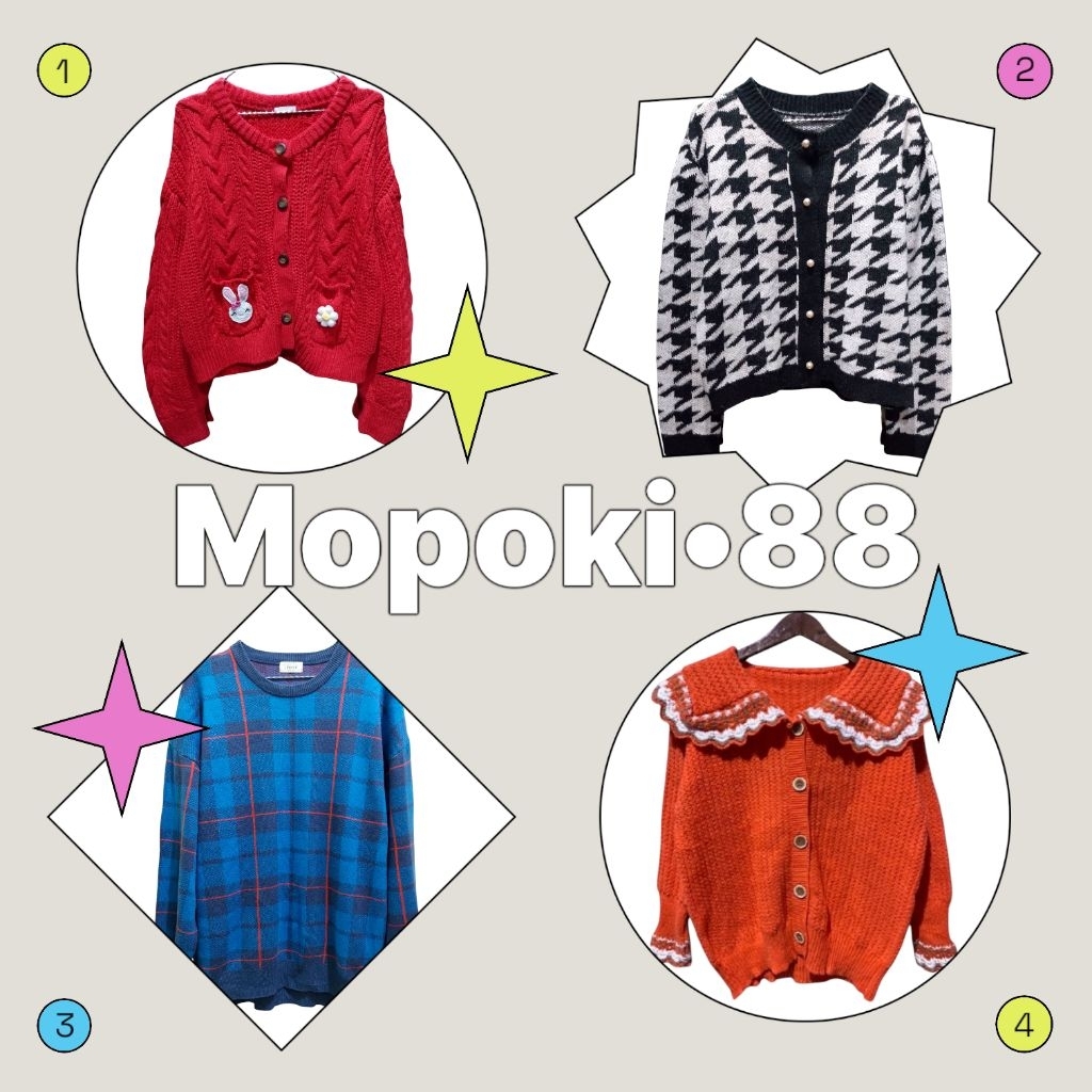 [PREMIUM 1] PL Pakaian Atasan Wanita Rajut Sweater Cardigan Sailor Dress