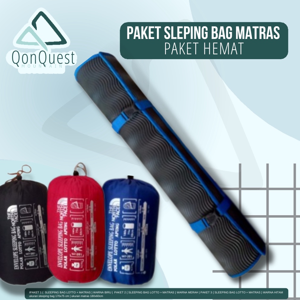 KODE M42G Paket Sleeping Bag Bantal Lotto  Matras  Paket Sleping Bag Matras  Paket Matras Sleeping B