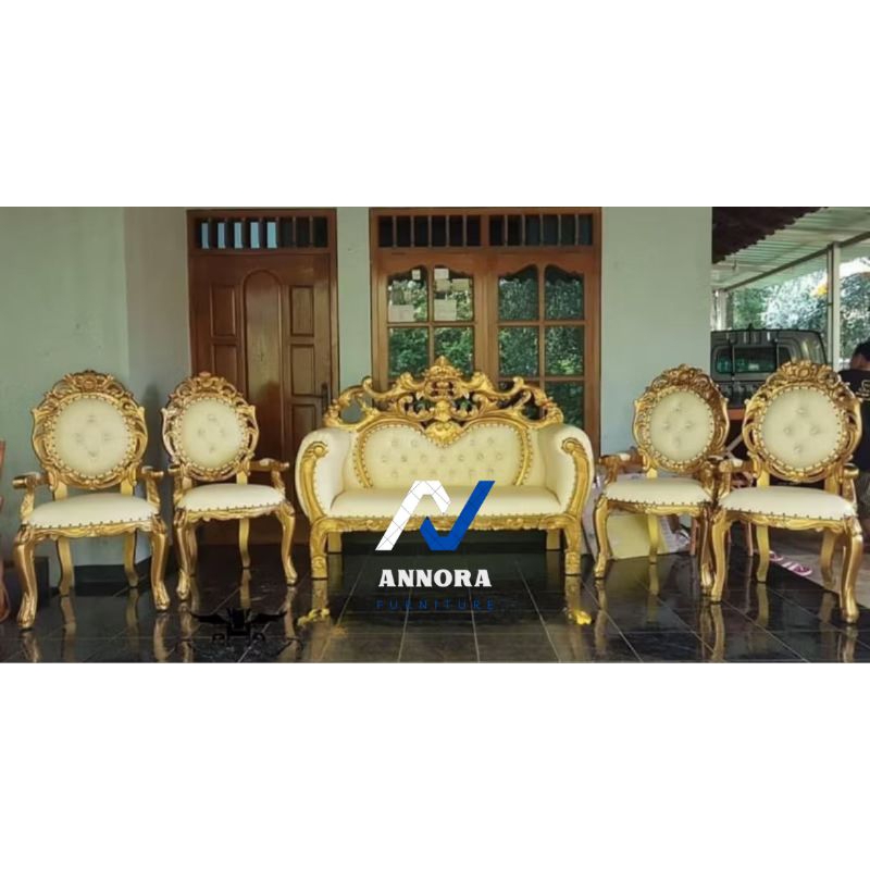 kursi pelaminan rosalinda dan wayang | kursi manten raja salman | kursi dekorasi pelaminan