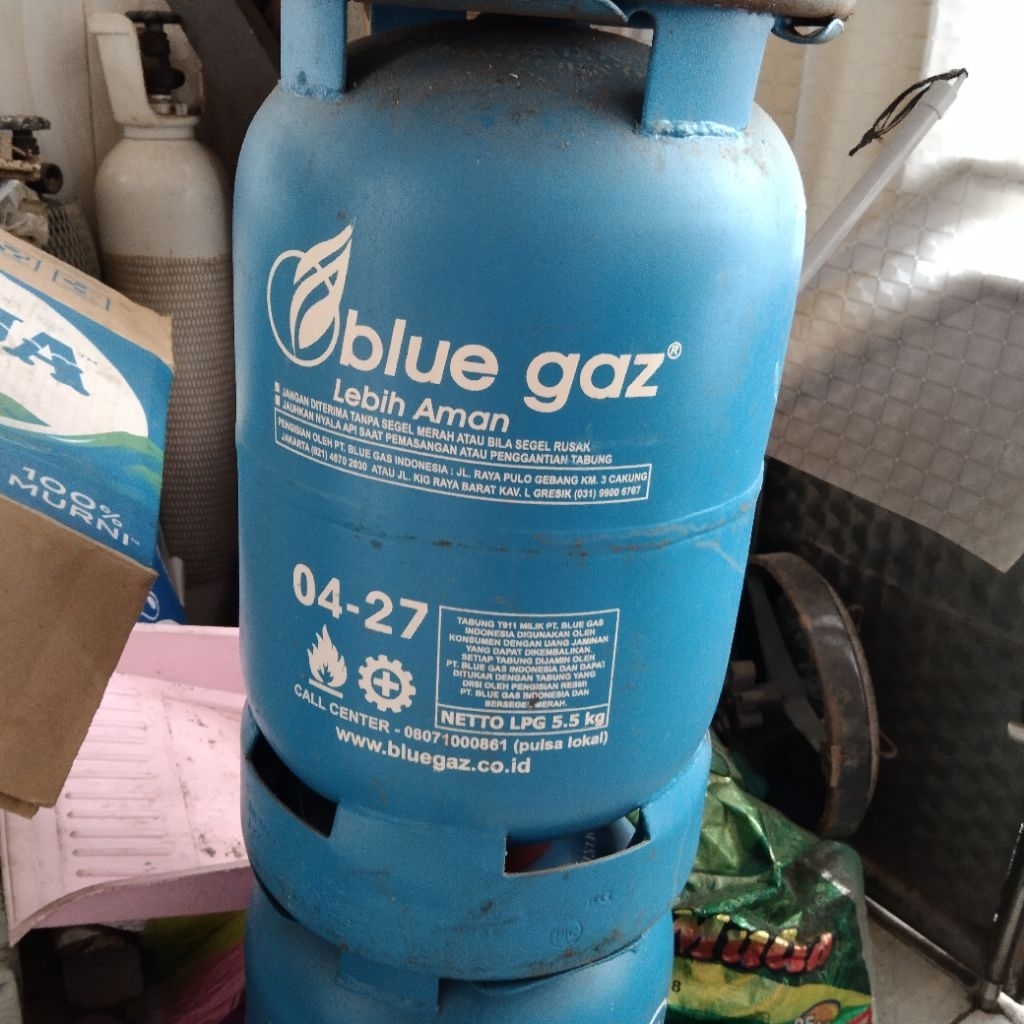 TABUNG BLUE GAS 5.5KG KOSONG Pengiriman hanya bisa Gojek instant saja