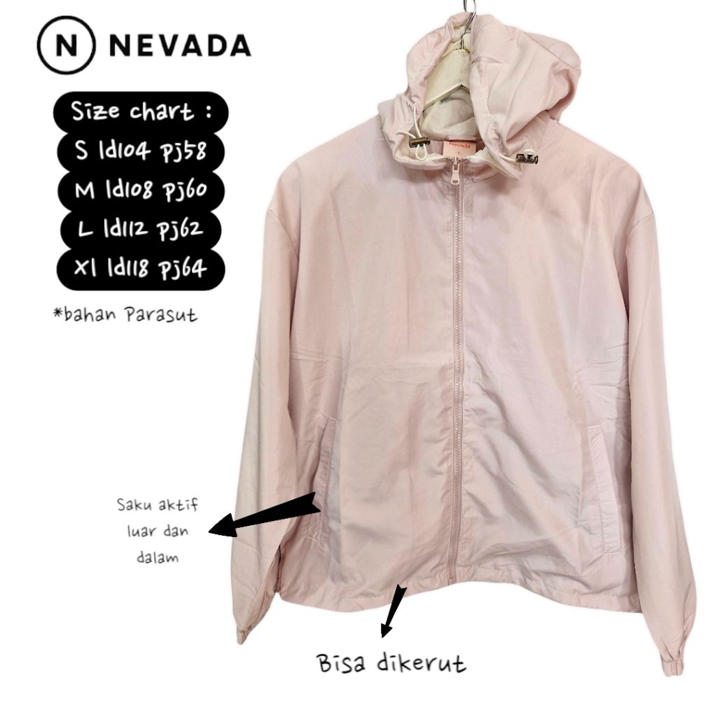 Jaket  Cewek Parasut Nevada