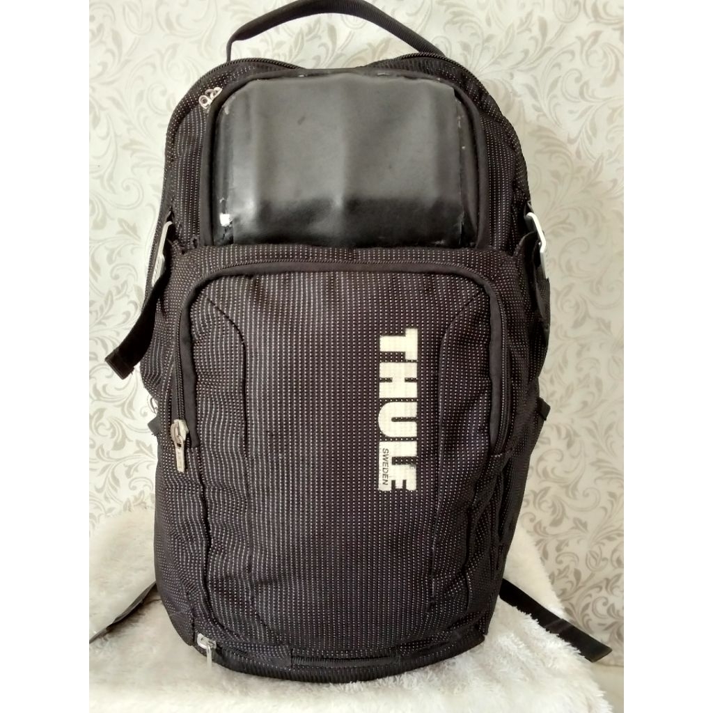 Tas Ransel Thule Sweden hitam lengkap tag