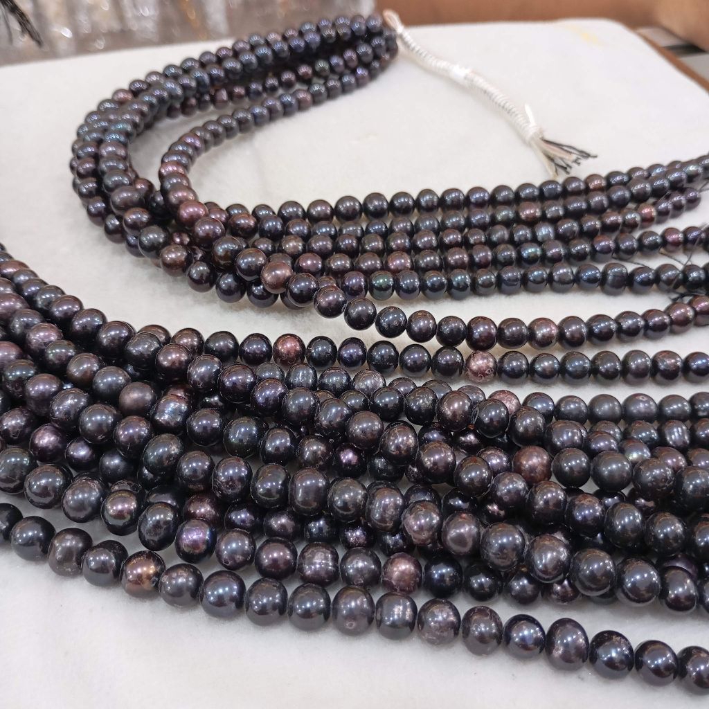 mutiara air tawar super warna hitam setelan perhiasan gelang kalung cincin anting mutiara lombok