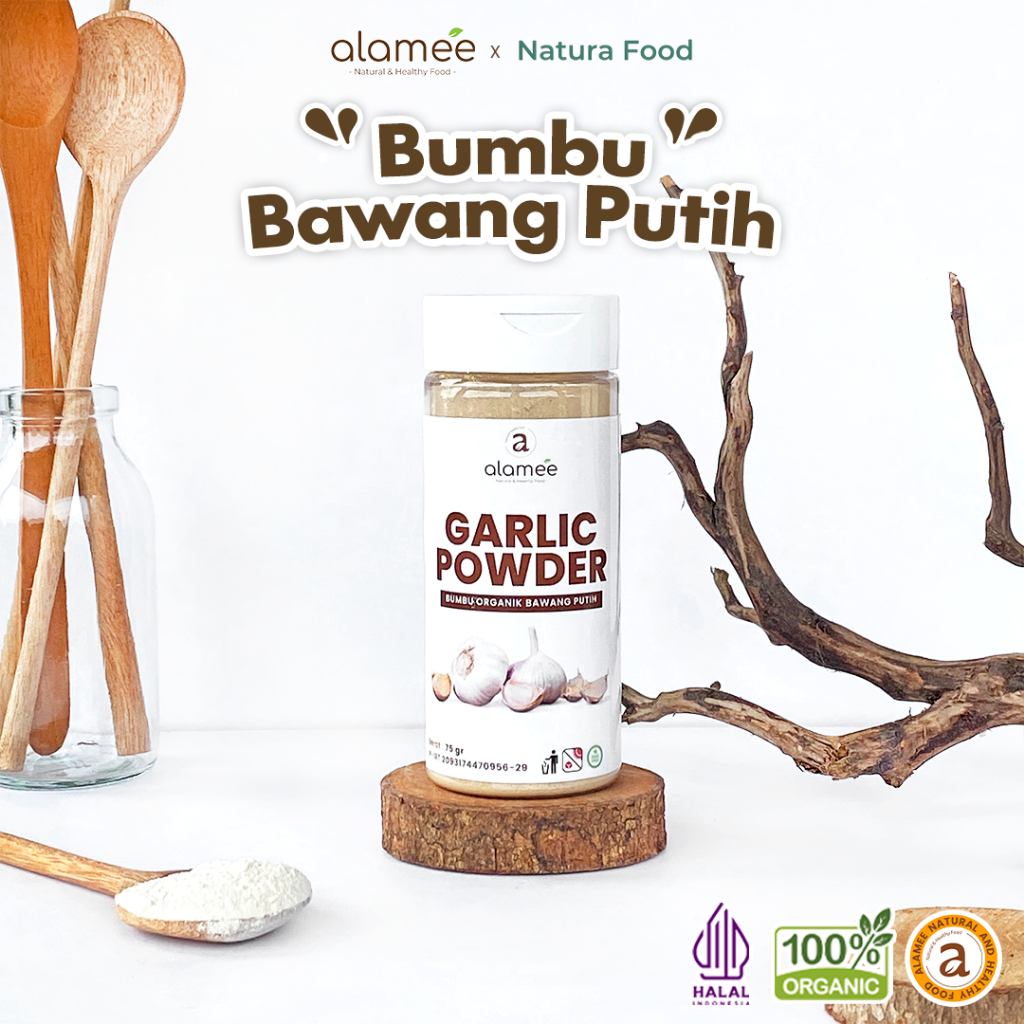 

ALAMEE Bawang Putih Bubuk Garlic Powder Ground Bumbu Dapur Organik Asli Seasoning Tabur