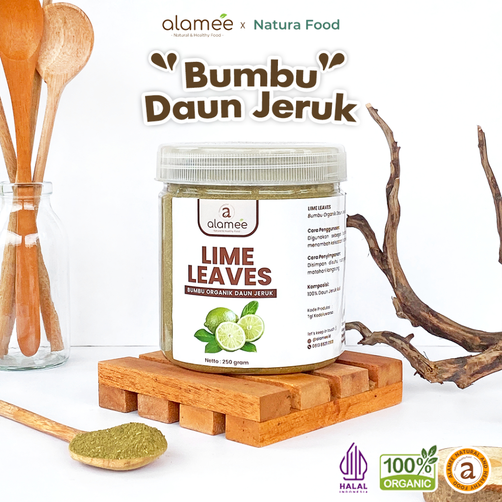 

ALAMEE Bubuk Daun Jeruk Bumbu Instan Lime Powder Dapur Organik Murni Asli Seasoning