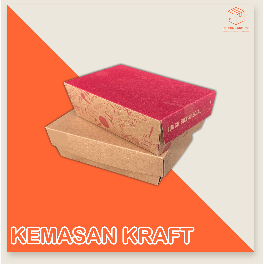 

Paper lunch box 19x12x6 cm | laminasi Bagian dalam | box food | Craft eco | Box Makanan | Box takoyaki | box dimsum