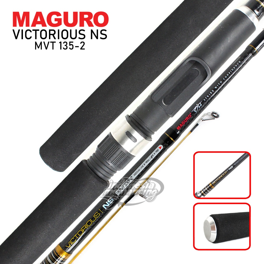 Joran Spinning Maguro Victorious NS 135cm | 150cm | 165cm | 180cm Joran Sambung 2 Labuan Pancing