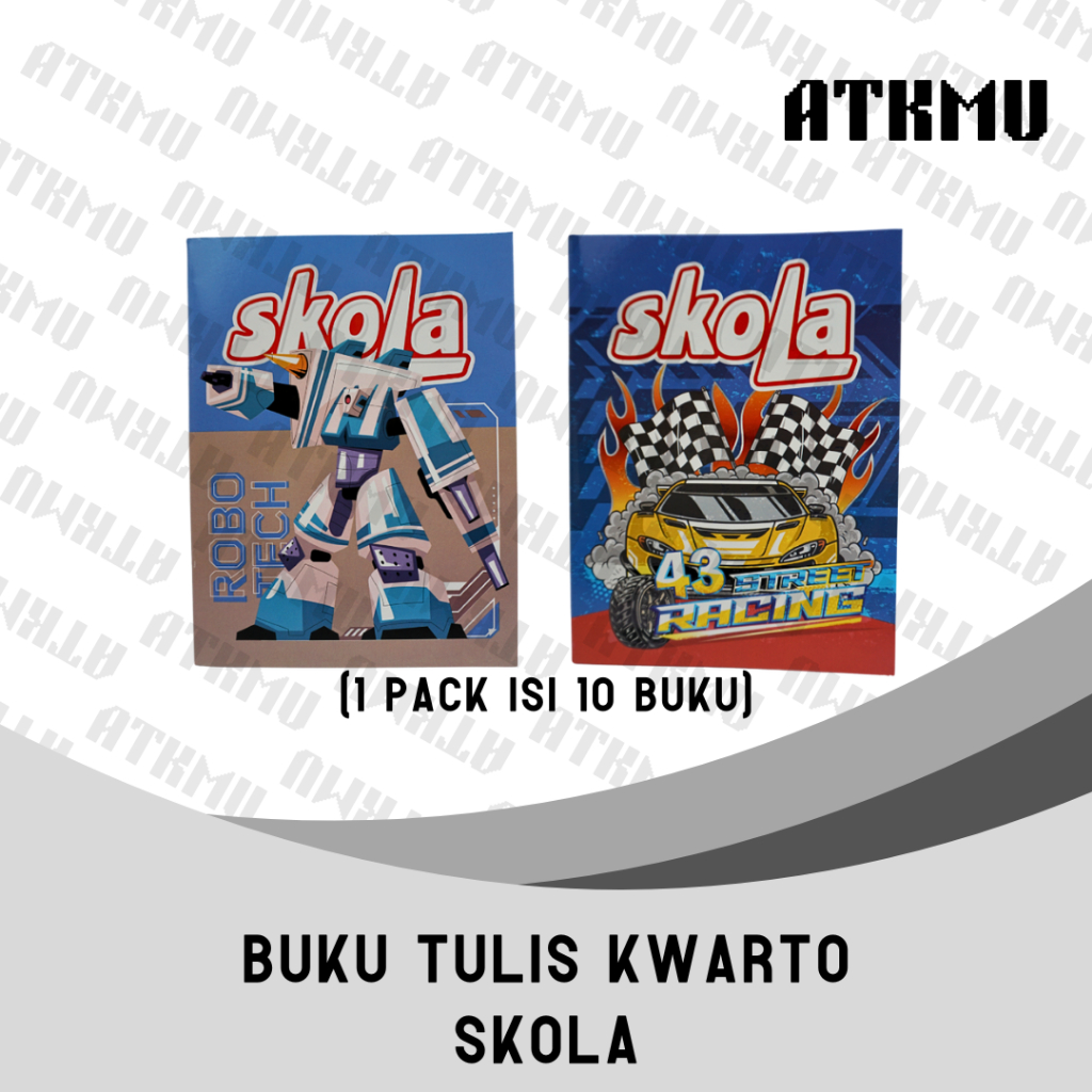 

Buku Tulis Kuarto Skola 1 Pak Isi 10 Buku Motif