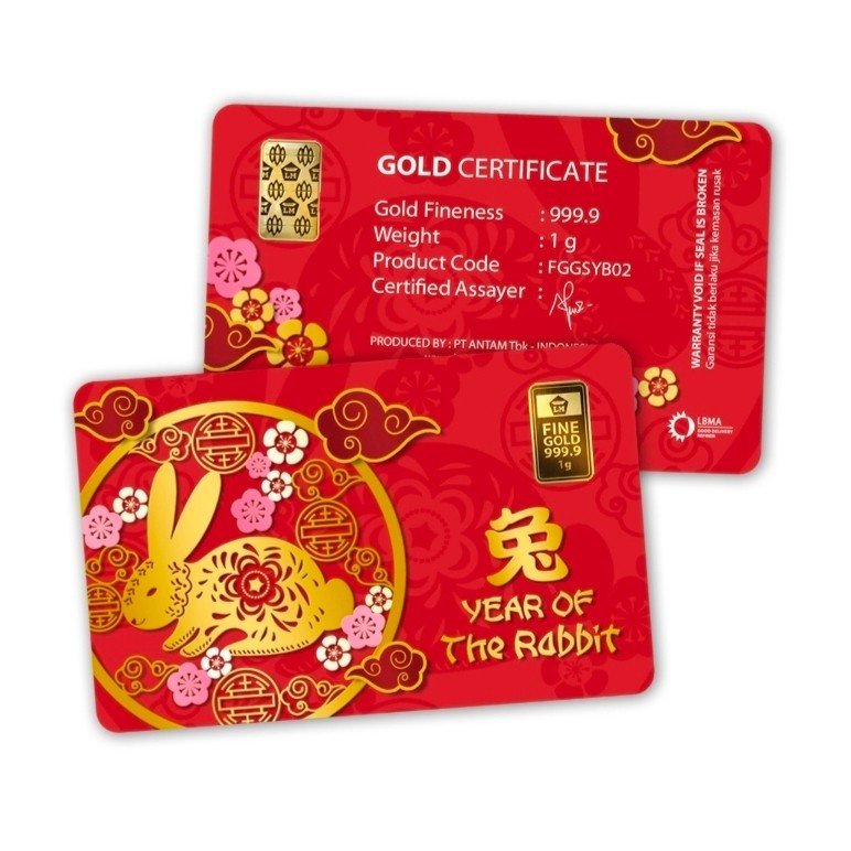 Logam Mulia Antam Rabbit 1 gram - thn 2023
