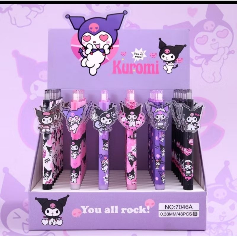 

Pulpen Gel Imut Sanrio – Kuromi, My Melody, Cinnamoroll, pena pencet