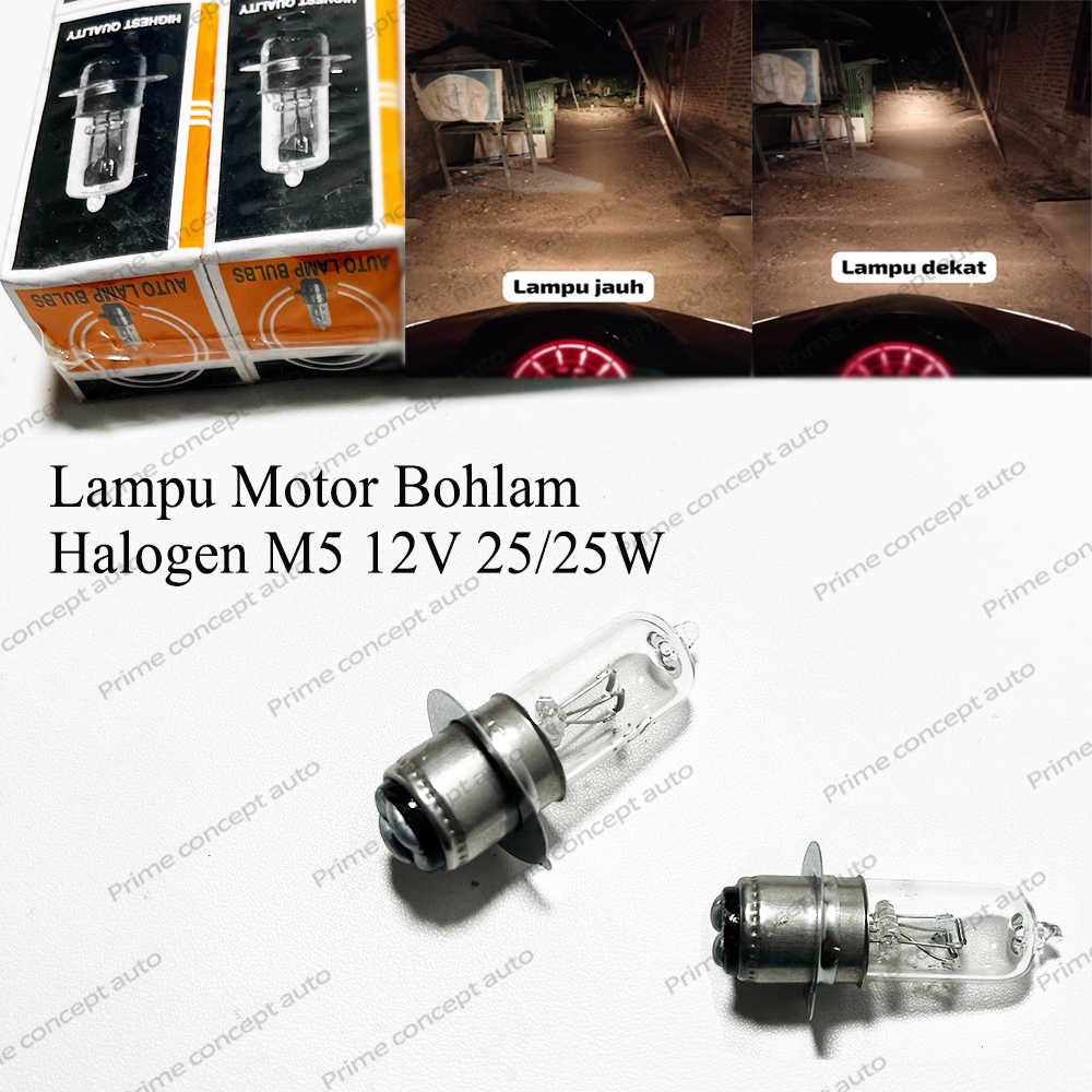 Lampu Motor Bohlam Halogen Aksesoris Motor Lampu Bohlam Untuk Tipe Manual & Matic