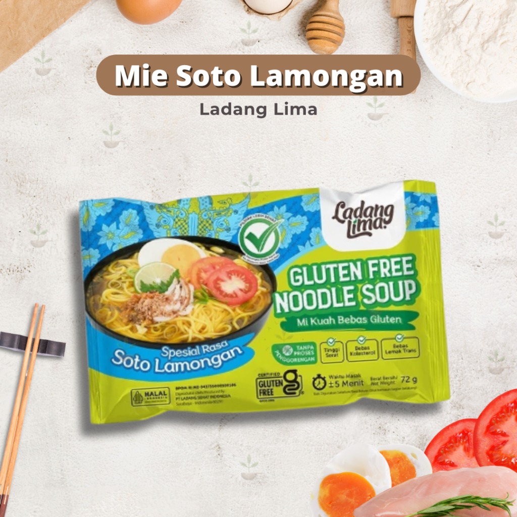

Ladang Lima Mie Rasa Soto Lamongan - Mie Gluten Free Ladang Lima