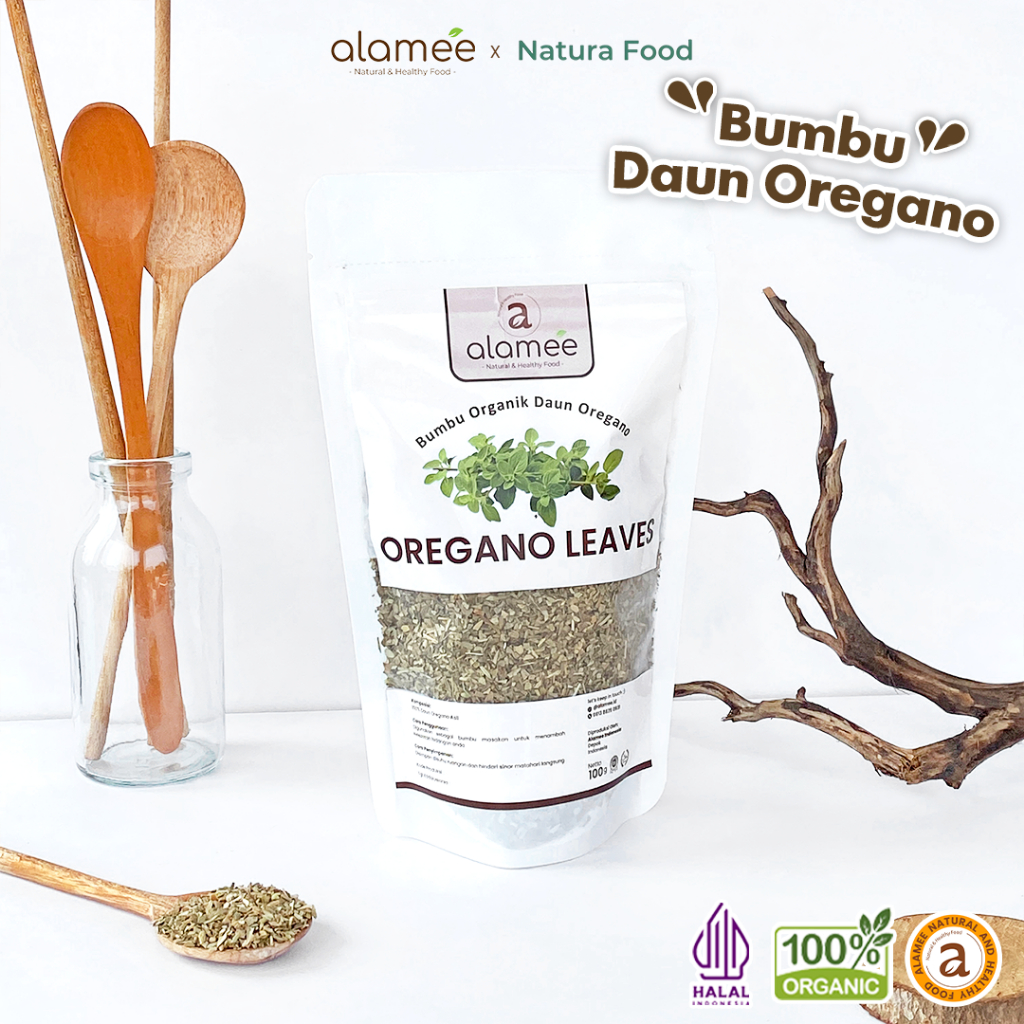 

ALAMEE Oregano Leaves Dried Leaves Flakes Garnish Murni Asli Seasoning Bumbu Dapur Organik 100 Gram