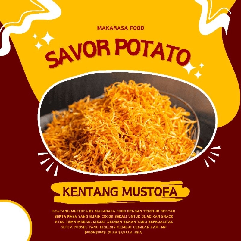 

MAKARASA SAVOR POTATO - KENTANG MUSTOFA BALADO | MUSTOFA 100 Gr ASIN MANIS PEDAS
