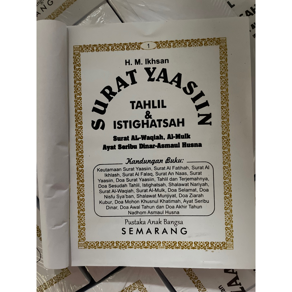 Yasin Cts/art paper 128 halaman Pustaka Anak Bangsa