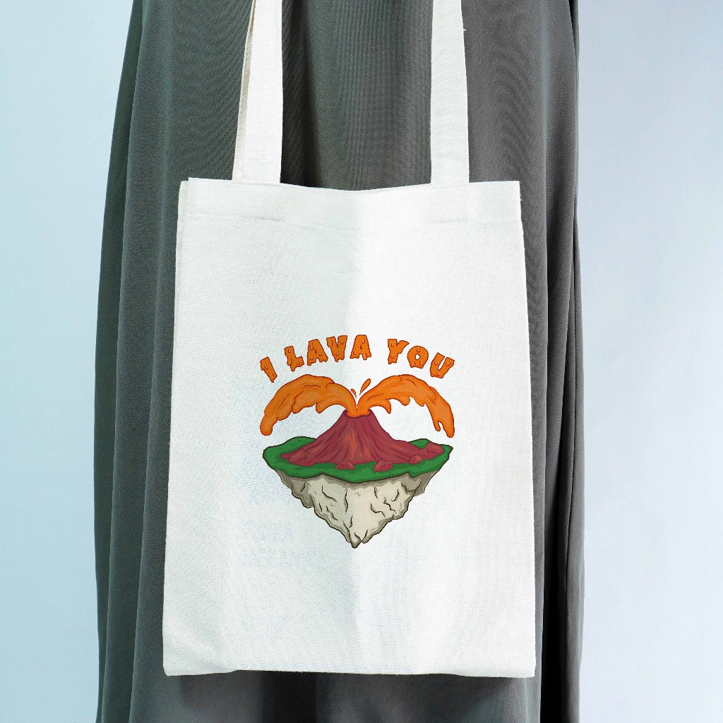 Tas Tote Bag Tas Jinjing Unisex I Lava You - Peta_thostee.