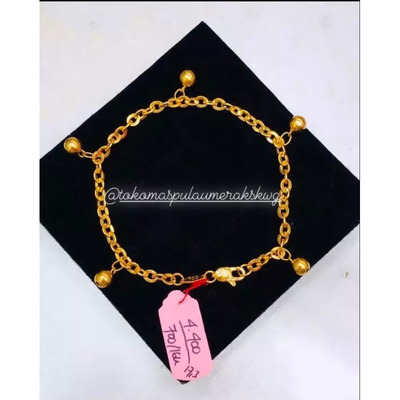 gelang nori gt bola2 emas asli 16k/700