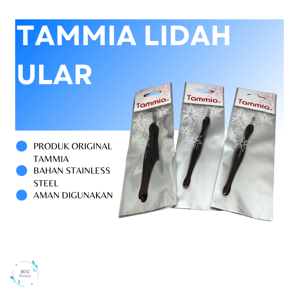 Tammia Lidah Ular Pendorong Kutikula – Cuticle Pusher Stainless Asli | Alat Manicure Pedicure