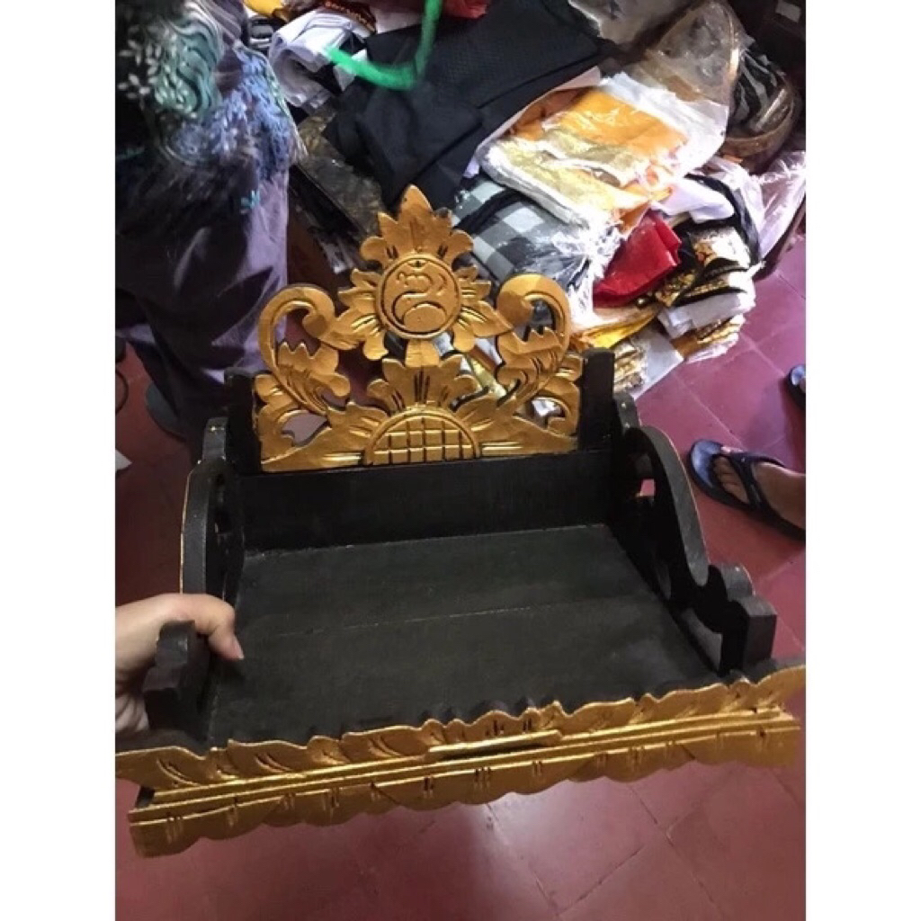 pelangkiran premium kayu cempaka ukir 43 cm