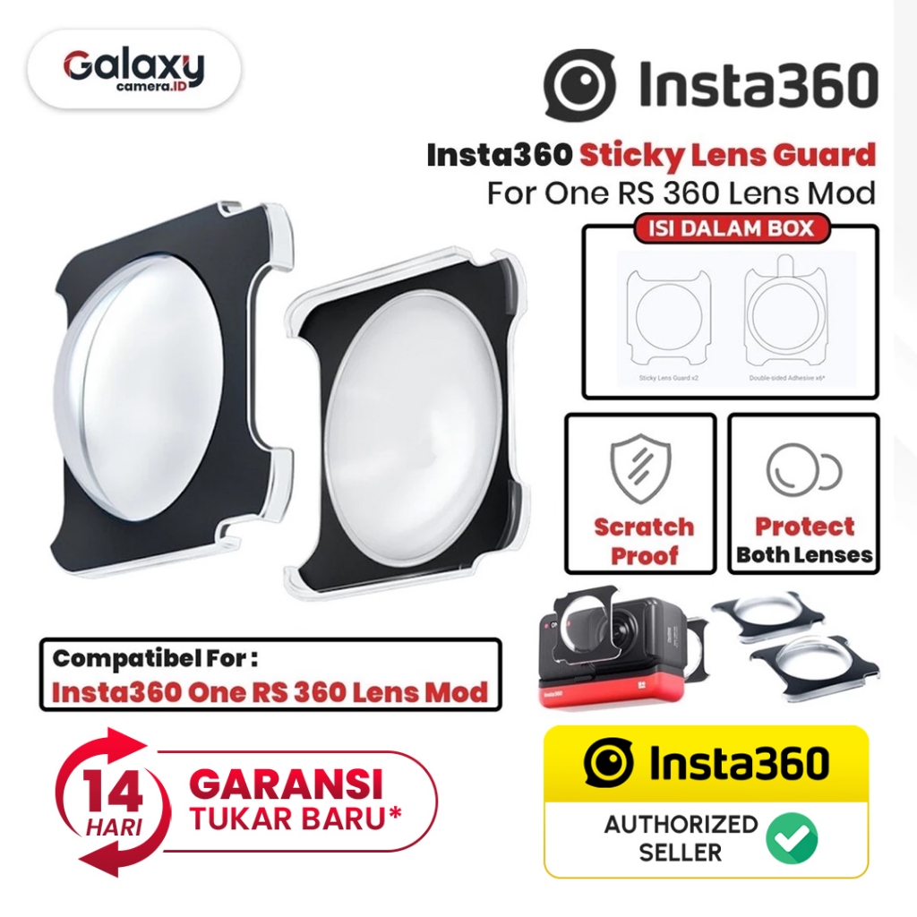 Insta360 Sticky Lens Guard Set for ONE RS 360 Lens Mod Original