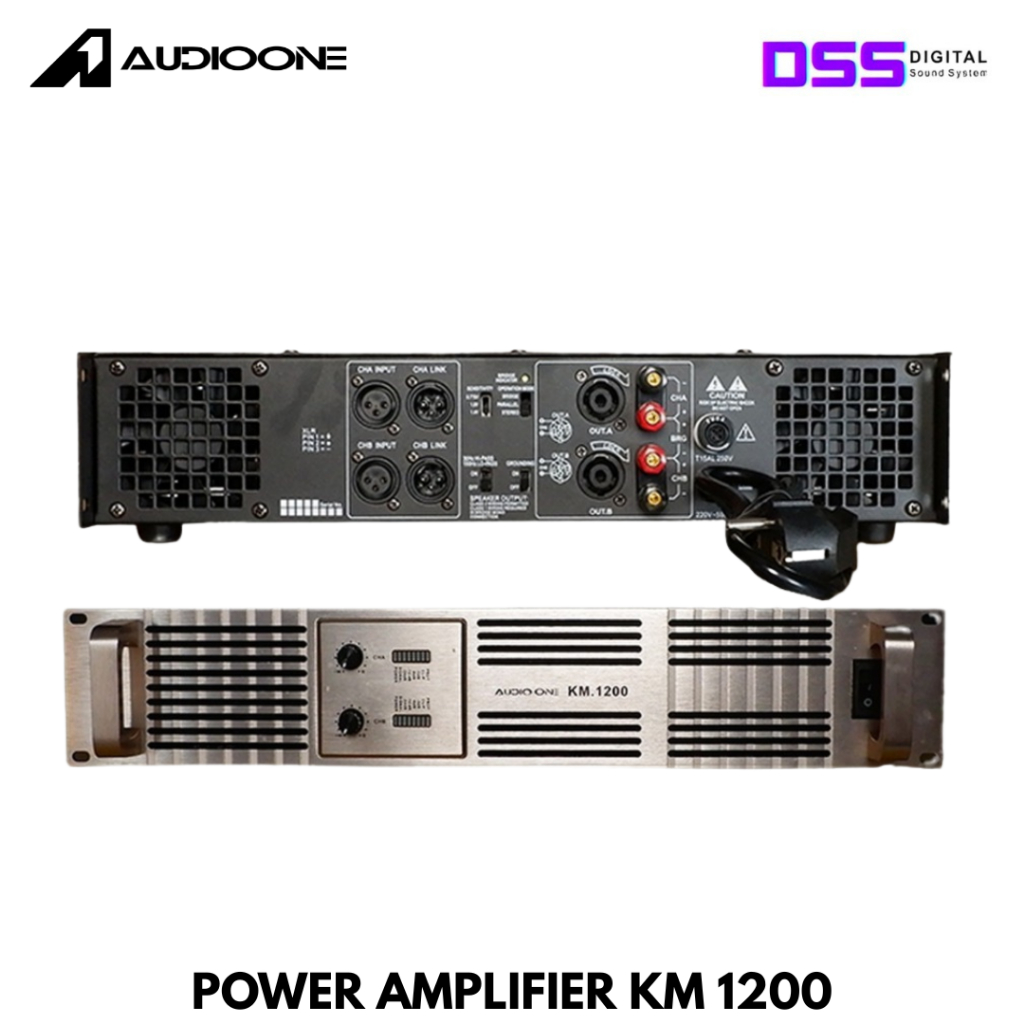 Power Amplifier Sund System KM 1200 Power 2 Channel Bergaransi Resmi Audio One | DSS