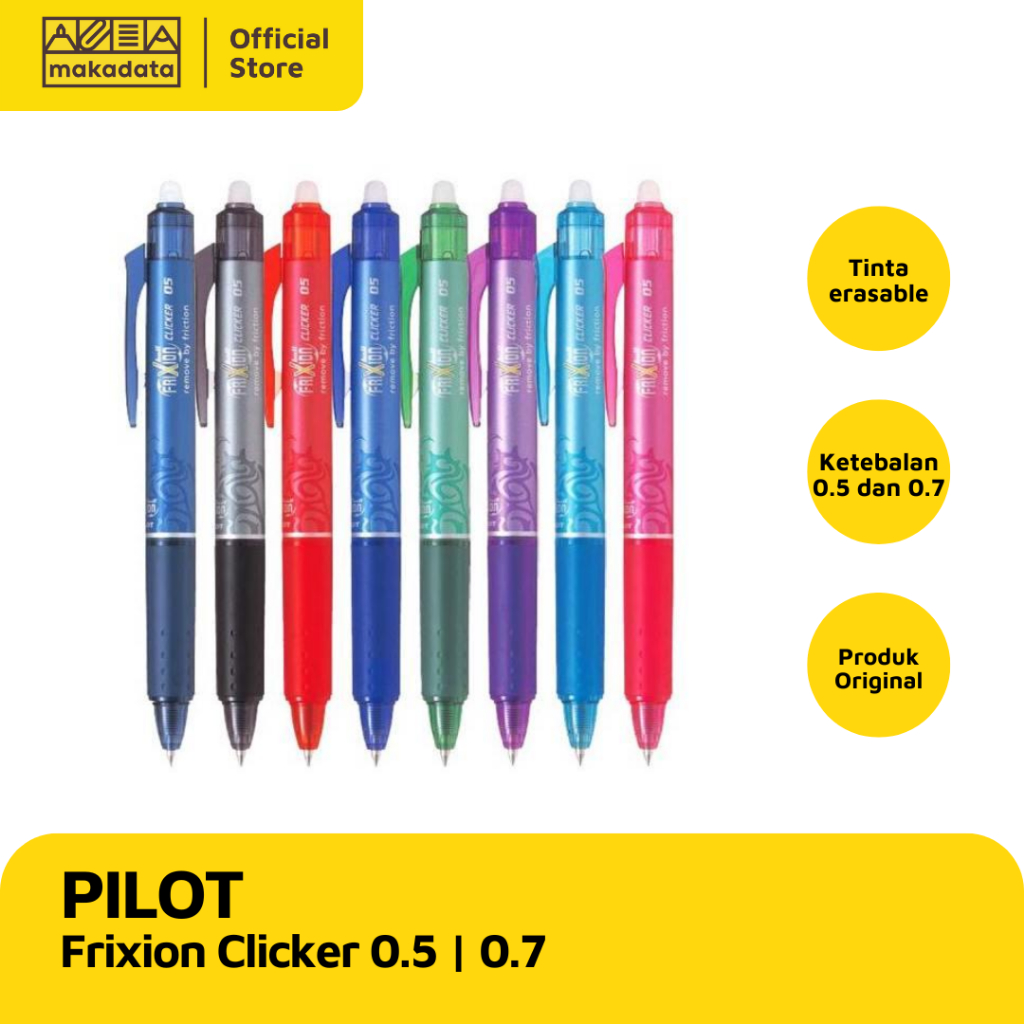 

BOLPEN / BALLPOINT / PULPEN PILOT FRIXION CLICKER 0.5 (1 PCS) MURAH