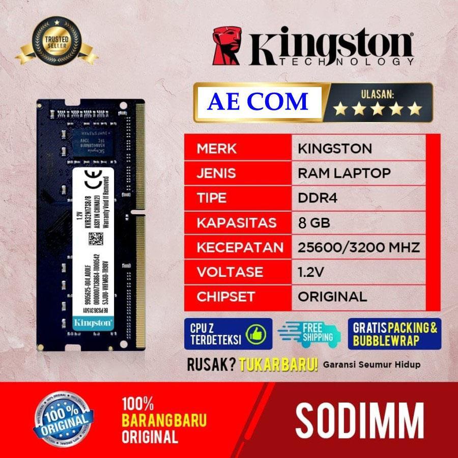 RAM KINGSTON DDR4 8GB PC 3200 RAM PC SODIMM