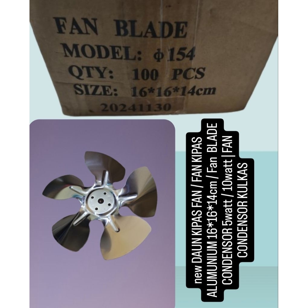 DAUN KIPAS FAN | FAN KIPAS ALUMUNIUM 16*16*14 cm | BLADE CONDENSOR 5wat | 10watt | FAN CONDENSOR