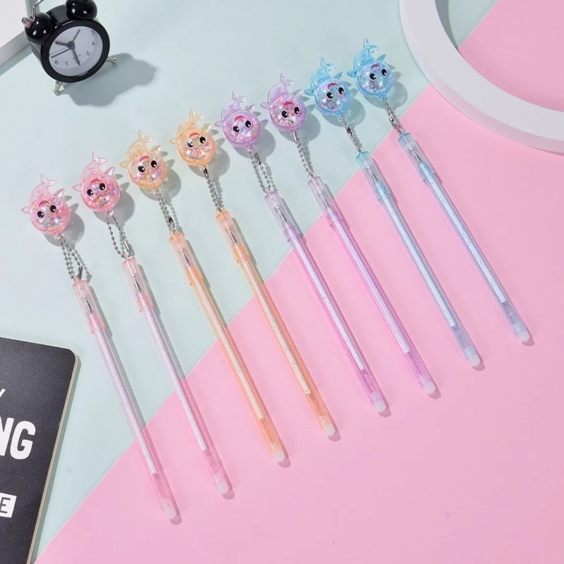 

Pena Glitter Pulpen Gantung Karakter Hiu Blue Ink Gel Bisa di Hapus