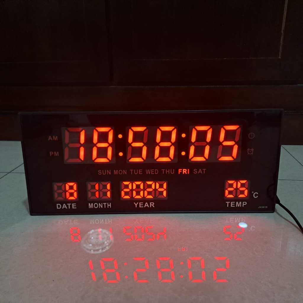 JAM DINDING DIGITAL LED 3615 LED MERAH