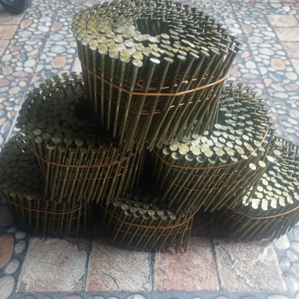 Paku Pallet 70 mm paku ulir 70mm paku tembak 300 pcs / ikat rambo