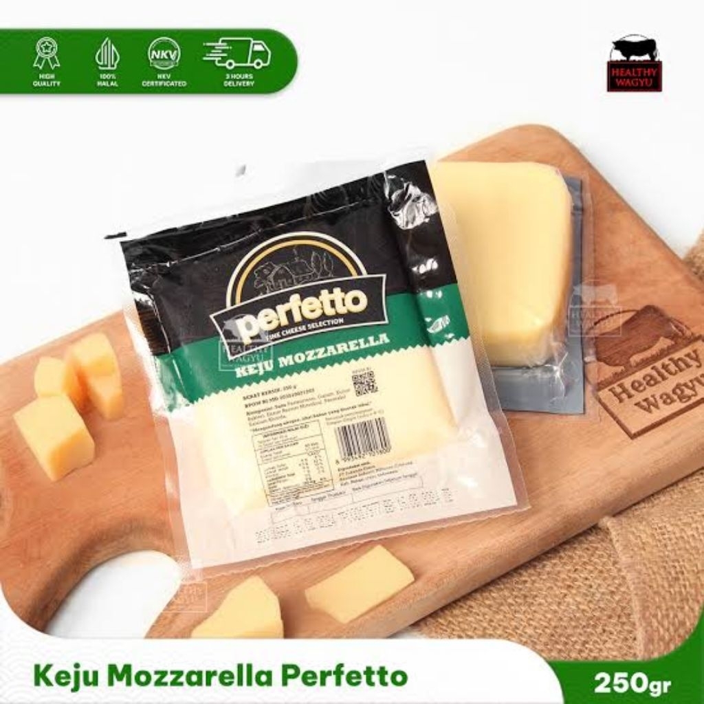 

Perfeto Mozzarella 250gr - Keju Mozzarella Premium untuk Pizza dan Camilan