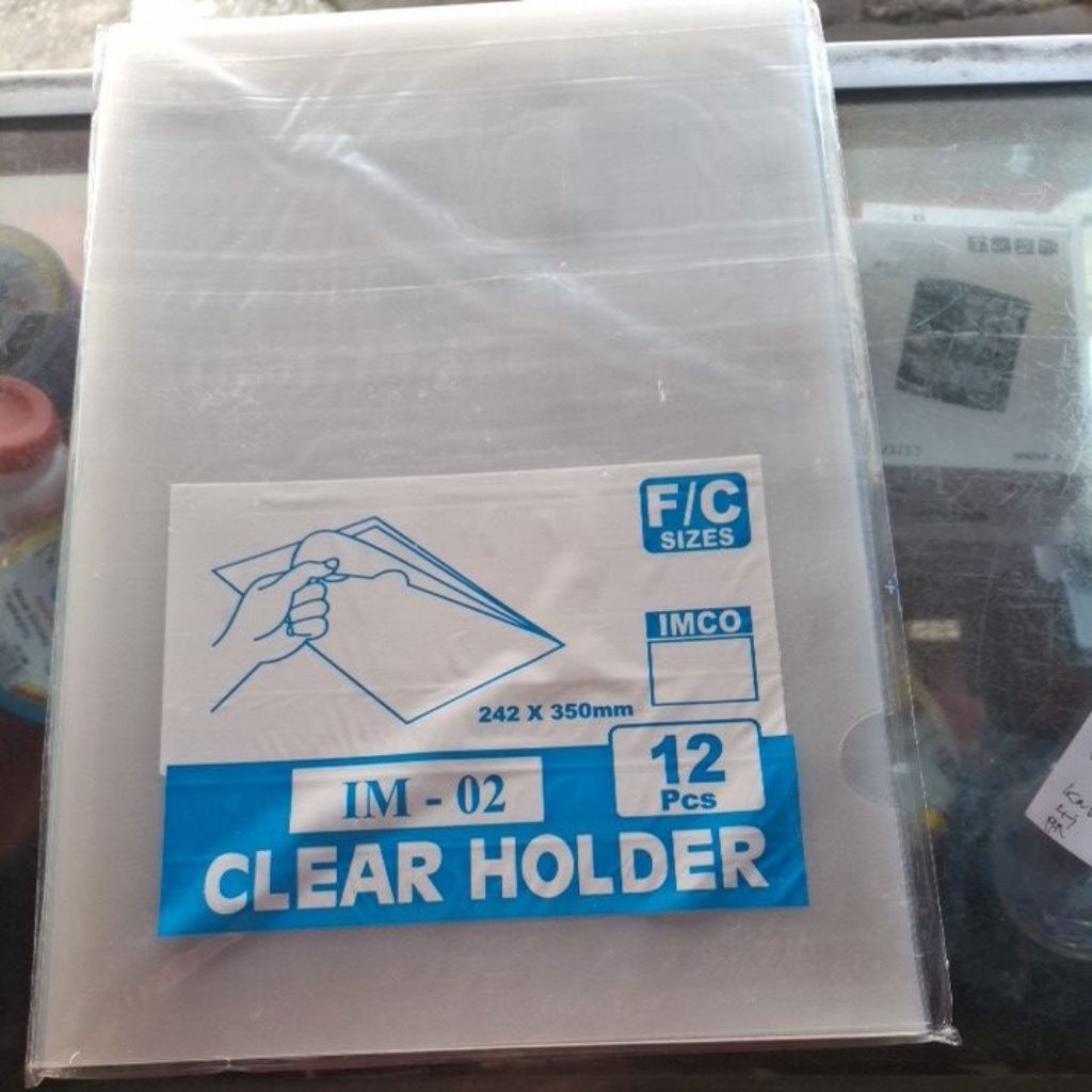 

map L Folio / clear holder IM-02 IMCO 242x350mm 1pak isi 12 lembar (tebal)