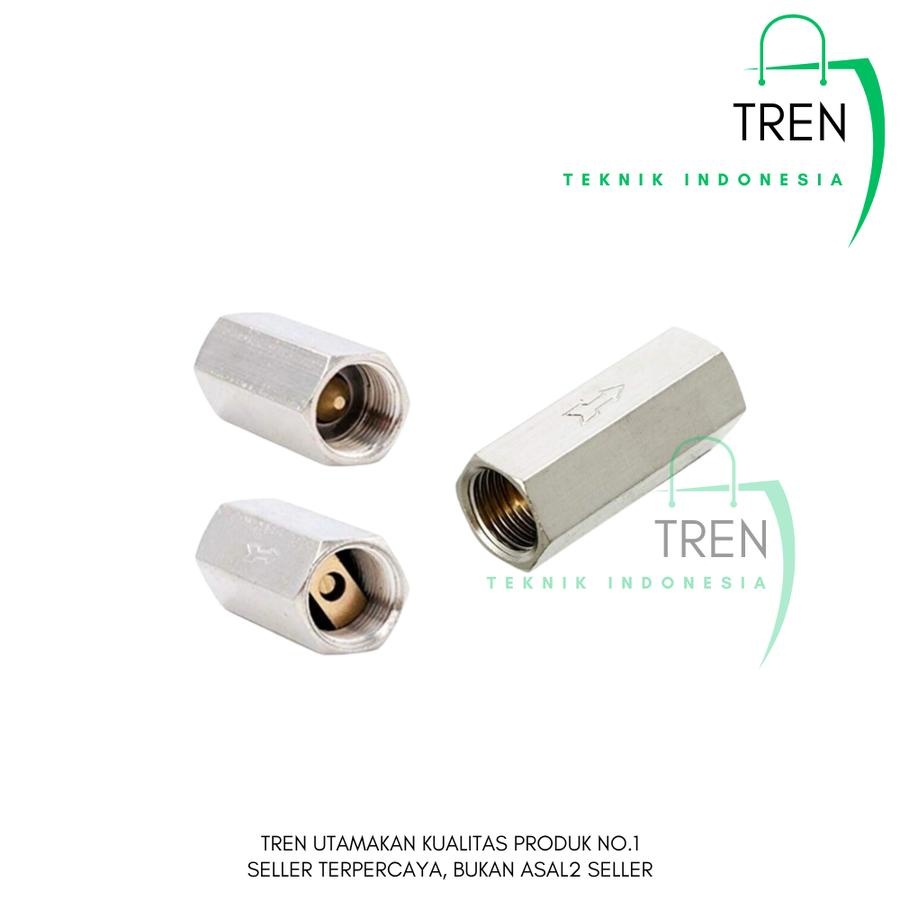 Pneumatic Check Valve No Return Valve One Way Valve Hexagonal 1/8 Inch